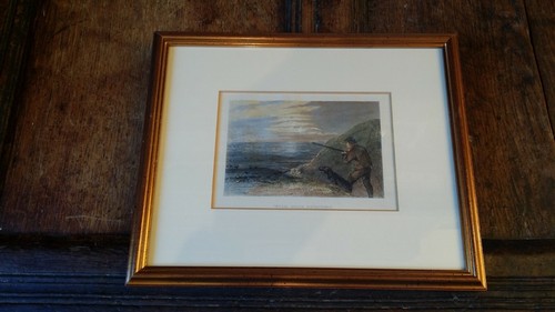 1860 antique framed coloured - framed,