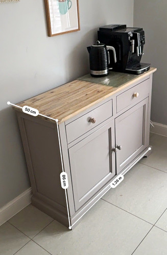 Grey wood sideboard cabinet - grey,