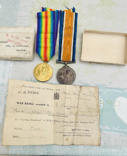 Wwi lancashire fusiliers medal - wwi,