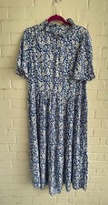Zara Blue & white Floral Midi
