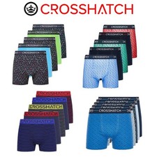 Crosshatch 5 Pack Mens Boxer Shorts Cotton Stretch Comfort Briefs Underwear
