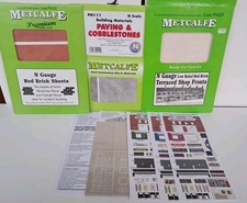 3 Metcalfe Kits Terraced Shops, Bricks, Paving Cobblestones Read Description