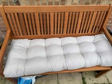 Solid Wood Bench with Cushion and Cover 6 Months Old Unused Excellent Condition