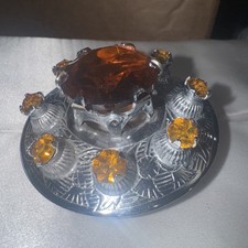 Mizpah Celtic Brooch/Shawl Pin- Faux Cairngorm - Scottish Jewellery Large 