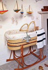 wicker baby bassinet moses