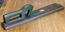 19th Century Danish Scandinavian Carved & Painted Folk Art Mangle Board Antique