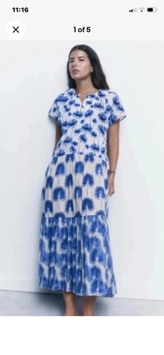 Zara woman new - new, blue/ecru