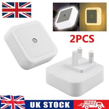 2x Automatic LED Night Light Plug in Energy Saving Dusk Dawn Sensor Kids Light