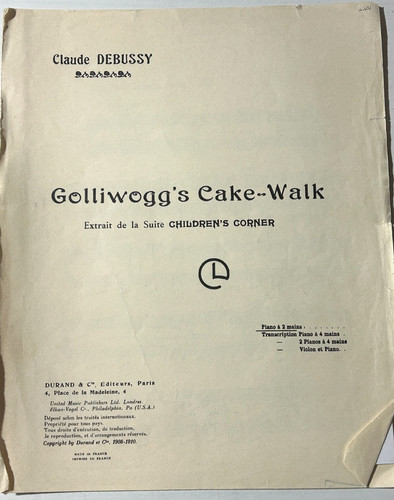 Debussy golliwogg cake walk - golliwogg's,
