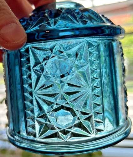 Fairy lamp indiana glass - lamp, blue
