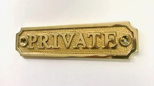 Private door sign plaque with - private,