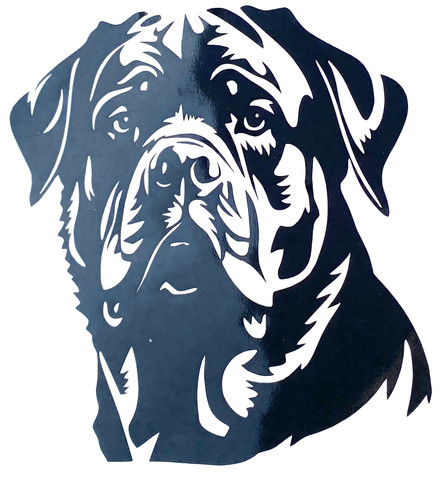 Rottweiler dog decal - 1x, vinyl