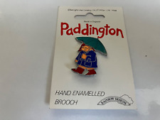 Vintage Paddington Enamel Pin Badge Brooch On Original Card By Rainbow Designs