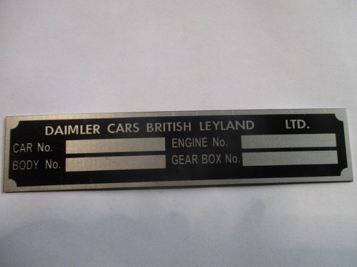 Plate daimler british - id-plate,