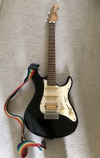Vintage Yamaha Electric Guitar EG112 Black And White Including Original Strap 