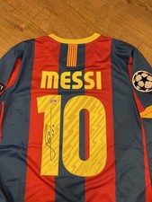 2024 Beckett QR Hologram Lionel Messi hand signed Barcelona UCL Final shirt COA