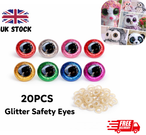 20pcs plastic glitter safety - 20pcs,