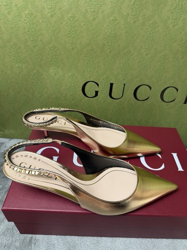 Gucci metallic gold leather - gold,