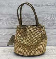 House of Fraser Gold Mesh Grab Bag – Glam Metallic Party Tote Evening Purse