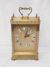 Vintage London Clock Co Carriage Clock Roman Numerals Quartz Working - RB22