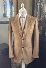Dunhill Camel Brown Vicuña Cashmere Sports Coat/Jacket - 38in Chest