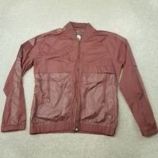 Pretty Green Mens Jacket Medium Burgundy Shimmer Casuals Mod Windbreaker Terrace