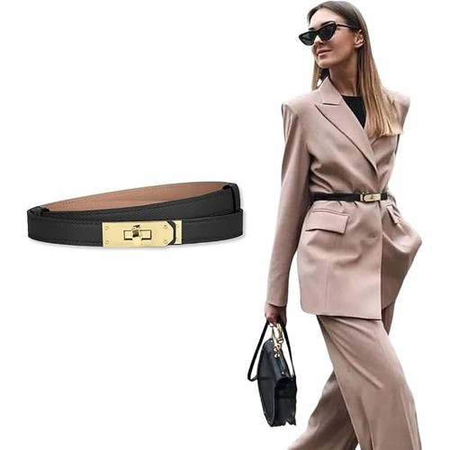Womens ladies leather belt - womens,