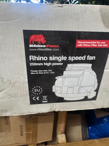 Rhino single speed fan 250mm - speed,