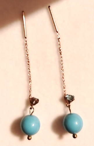 9ct topaz earrings long