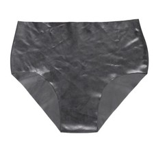 Black womens Latex mold shorts