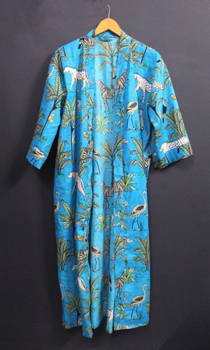 Indian cotton long kimono - indian,