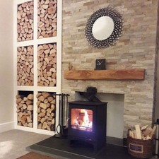 Solid Oak Beam Fireplace
