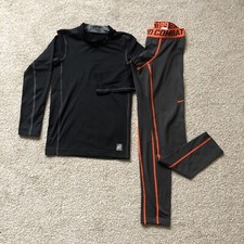 Nike Pro Combat Base Layer Top And Bottoms Boys Size Large.