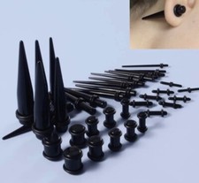 36 piece Surgical Steel Ear Taper Kit Stretching Tapers Piercing Plugs