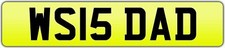 WS INITIALS DAD NUMBER PLATE