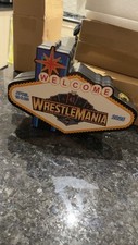 WWE Wrestlemania 41 Golden Mini Title Belt Las Vegas Welcome Sign