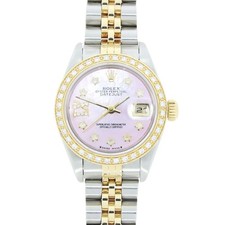 Rolex Lady Datejust Watch Diamond Set 69173 Pre Owned Papers (2005) RW0671