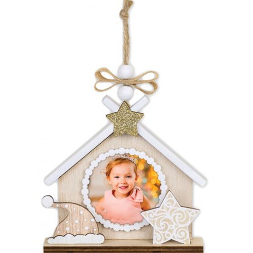 Wooden tree house ornament - ornament,