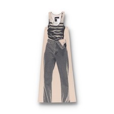 Jean Paul Gaultier × Y/Project Beige Trompe L'oeil Maxi Dress | Size FR 40 (L)