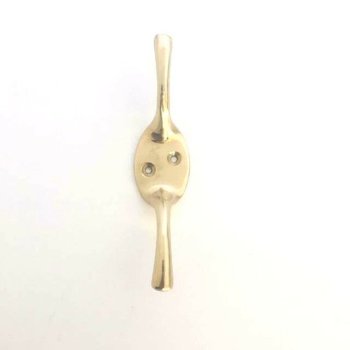 Solid polished brass cleat - solid,