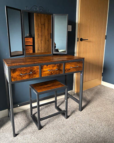Dressing table dark wood - table,