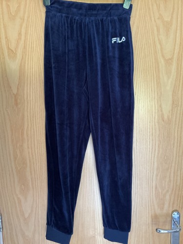 Fila navy velour joggers - fila,