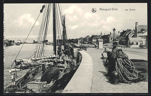 Old postcard nieuport - old, les