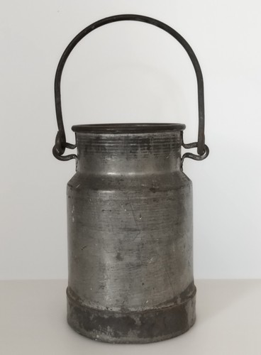 Antique quart milk cream - quart, steel