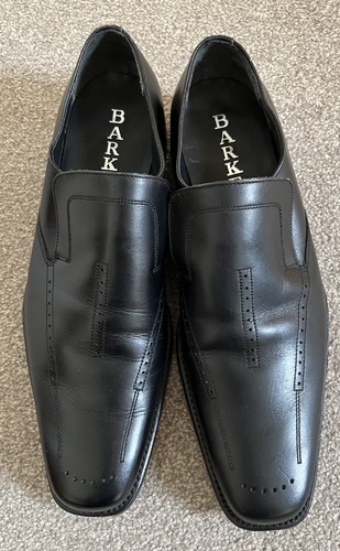 Barker black leather slip - barker,