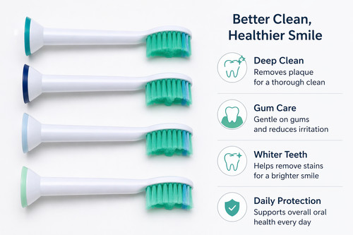 Toothbrush heads compatible - toothbrush,