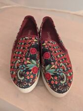 Desigual Women's Abril Boat Shoes Floral Pumps trainers 37 uk 4.5