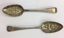 Pair Antique Solid Silver