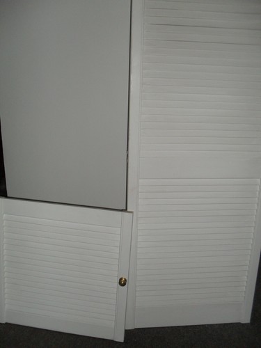 One white used louvered - one,