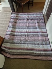 Next Quilted Single Bed Throw Stripey